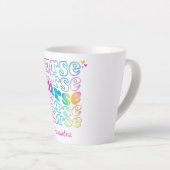 Tasse Latte "Nurse" en Elegant Rainbow Colors (Angle droit)