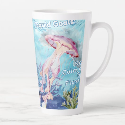 Tasse Latte Objectifs du calmar (Droite)