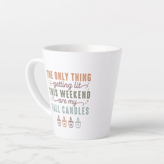 Tasse Latte Obtenir mes bougies automnales (Angle gauche)
