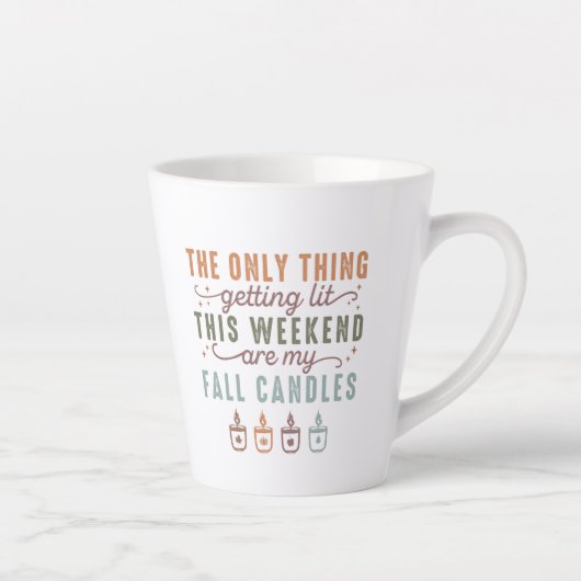 Tasse Latte Obtenir mes bougies automnales (Droite)