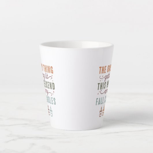 Tasse Latte Obtenir mes bougies automnales (Devant)