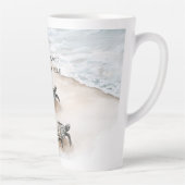 Tasse Latte Ocean Beach Coast Sea Turtles (Droite)