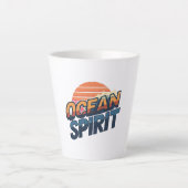 Tasse Latte "Ocean Spirit" Retro Summer Graphic (Devant)
