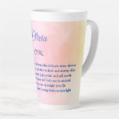 Tasse Latte Octobre Birthstone Opal conception (Angle droit)