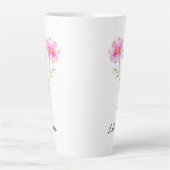 Tasse Latte Octobre Mois de naissance Fleurs Cosmos (Devant)