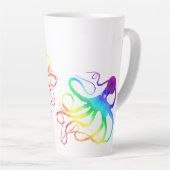Tasse Latte Octopus arc-en-ciel - Grosse Musique (Angle droit)