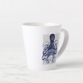 Tasse Latte Octopus bleu (Angle droit)