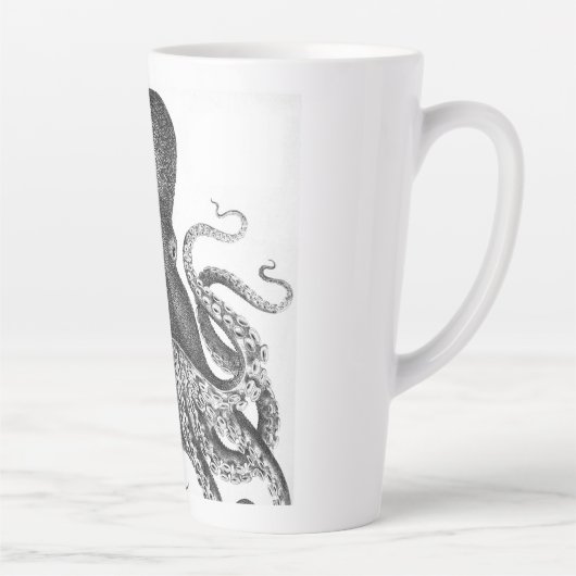 Tasse Latte Octopus d'impression Vintage (Droite)