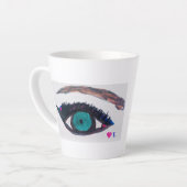 Tasse Latte Oeil <3 U Musique (Angle gauche)