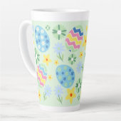 Tasse Latte Oeuf de Pâques floral (Angle gauche)