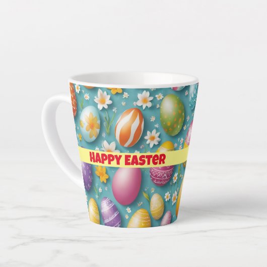 Tasse Latte Oeufs branchés Collection de Pâques (Angle gauche)