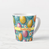 Tasse Latte Oeufs branchés Collection de Pâques (Angle droit)