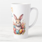 Tasse Latte Oeufs Colorés Boulet Mignonnes Fleurs Joyeux Pâque (Droite)
