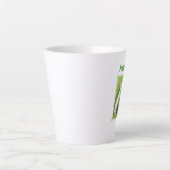 Tasse Latte OEufs colorés de lapin blanc Joyeux Pâques (Devant)