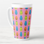 Tasse Latte Oeufs de Pâques de Kawaii avec des rubans (Angle gauche)