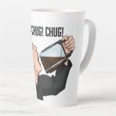 Tasse Latte Office Woman Chugging Coffee From Pot Humor (Angle droit)