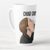 Tasse Latte Office Woman Chugging Coffee From Pot Humor (Angle gauche)