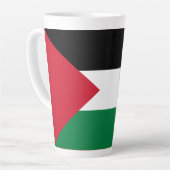 Tasse Latte officiellement le drapeau de l'État de Palestine (Angle gauche)