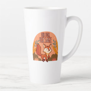 Tasse Latte Oh Pour L'amour Du Renard Coussin Rond Mignon Et D