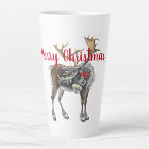 Tasse Latte Oie de Noël avec un accueil personnalisé