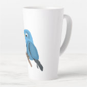 Tasse Latte Oiseau bleu (Angle droit)