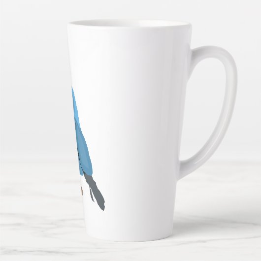 Tasse Latte Oiseau bleu (Droite)