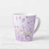 Tasse Latte Oiseau botanique Nature florale (Angle droit)