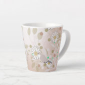 Tasse Latte Oiseau botanique Nature florale (Angle droit)