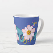 Tasse Latte Oiseau coloré (Angle droit)
