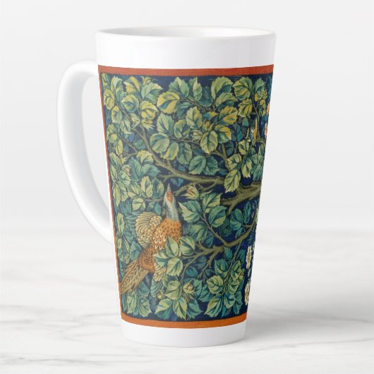 Tasse Latte Oiseau de faisan dans un arbre (par William Morris (Angle gauche)