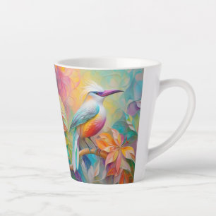 Tasse Latte Oiseau Fantastique à Sein Rouge et Bec Rose