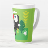 Tasse Latte Oiseau tropical du Toucan (Angle droit)
