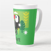 Tasse Latte Oiseau tropical du Toucan (Angle droit)