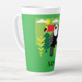 Tasse Latte Oiseau tropical du Toucan (Angle gauche)