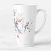 Tasse Latte Oiseaux bleus et Boxwood (Droite)
