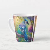 Tasse Latte Oiseaux d'Imaginaire Jay bleu (Angle gauche)