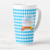 Tasse Latte OKTOBERFEST festival de bière drapeau bleu bavaroi (Angle droit)