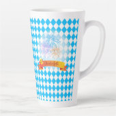 Tasse Latte OKTOBERFEST festival de bière drapeau bleu bavaroi (Droite)