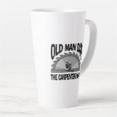 Tasse Latte Old Man Dan Carpenter Homme Lumber Builder Funny (Angle droit)