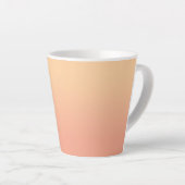 Tasse Latte Ombre de pêche personnalisée (Angle droit)