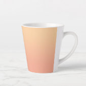 Tasse Latte Ombre de pêche personnalisée (Droite)