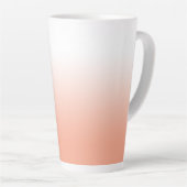 Tasse Latte Ombre de pêche personnalisée (Angle droit)