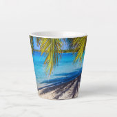 Tasse Latte Ombres sur la plage (Devant)