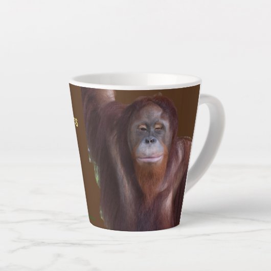 Tasse Latte Omry Orangutan - star de cinéma (Angle droit)