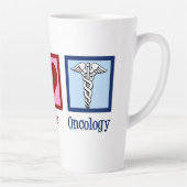 Tasse Latte Oncologue Bureau d'oncologie Peace Love (Droite)