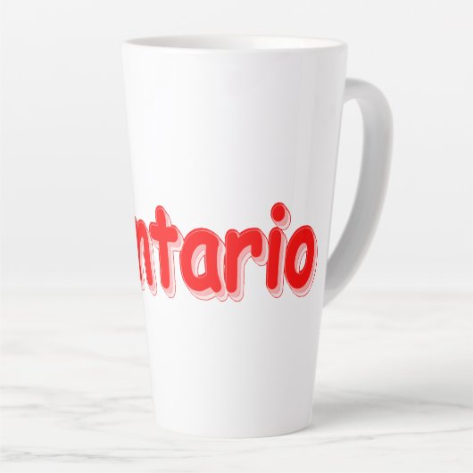 Tasse Latte "#Ontario" Joli design. Commandez dès maintenant  (Angle droit)