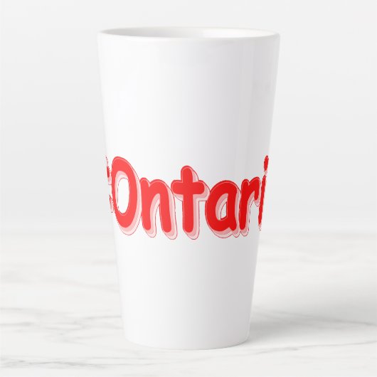 Tasse Latte "#Ontario" Joli design. Commandez dès maintenant  (Devant)