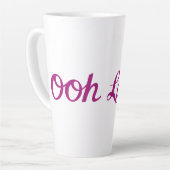Tasse Latte Ooh La La Script Magenta (Angle gauche)