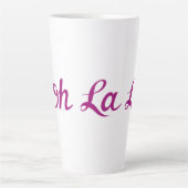 Tasse Latte Ooh La La Script Magenta (Devant)
