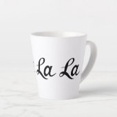 Tasse Latte Ooh La La Script Noir (Angle droit)